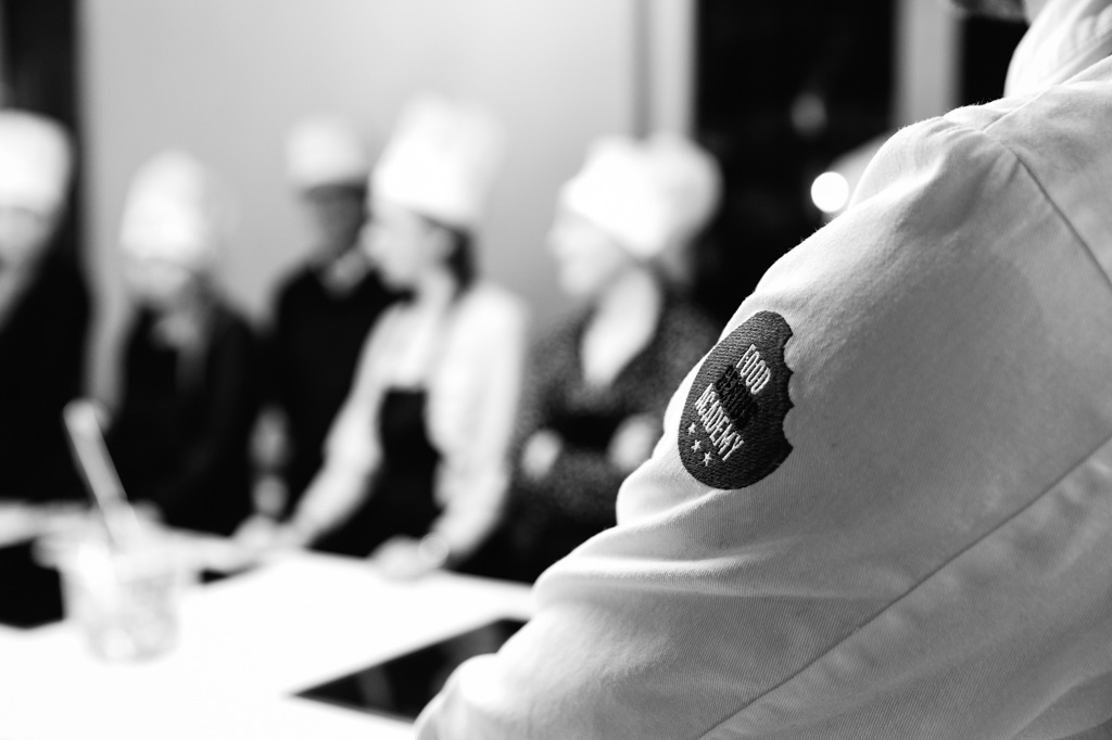 Un dettaglio del logo Food Academy