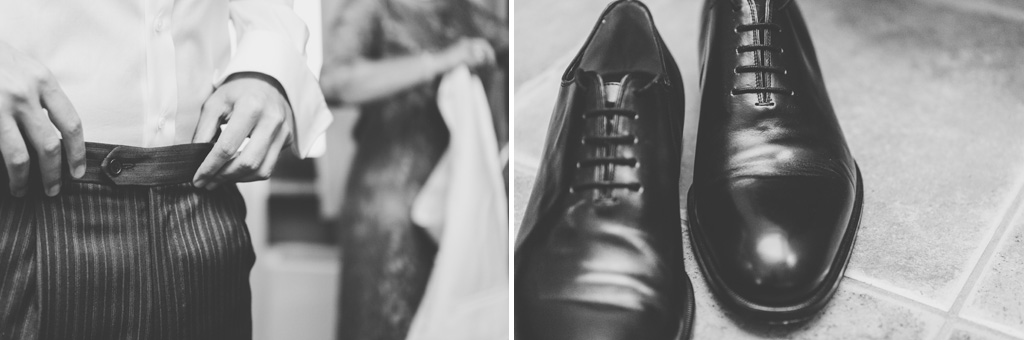 Fotografo Matrimonio Pavia Alcuni dettagli delle scarpe e dei pantaloni dello sposo Federico