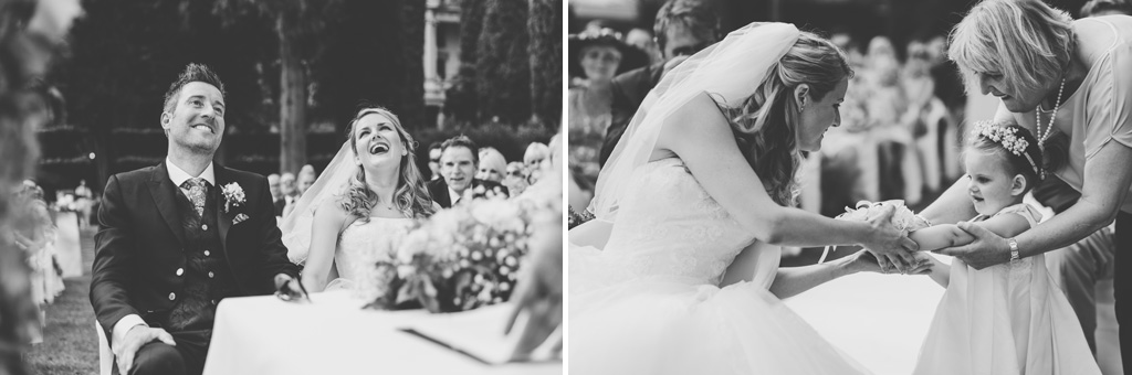Alcuni momenti di gioia durante la cerimonia colti dal fotografo Alessandro Della Savia