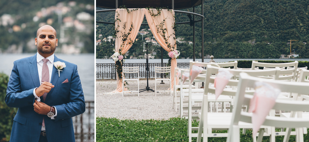 La location elegante della cerimonia del matrimonio