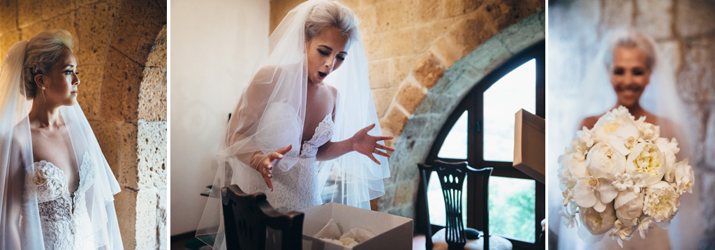 La preparazione volge al termine per la sposa