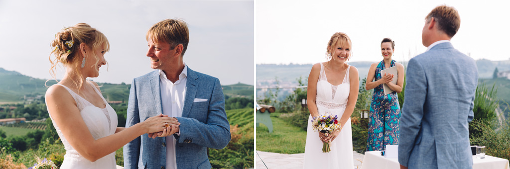 Fotografo Matrimonio Langhe Dimitri e Tatiana enunciano le promesse di fedeltà ai principi del matrimonio