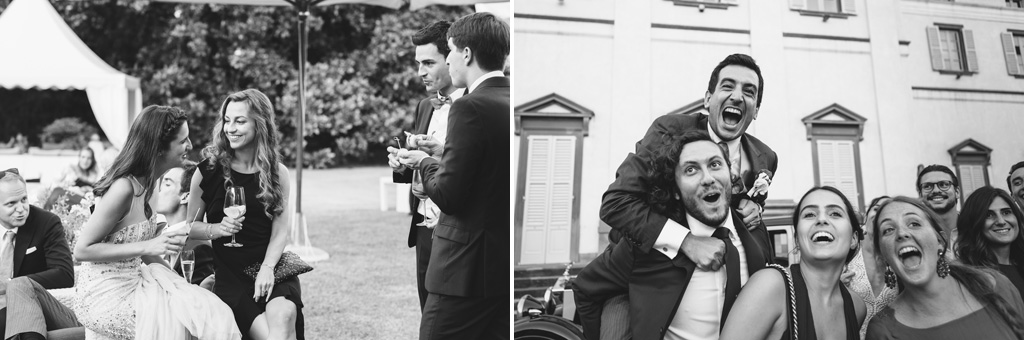 Fotografo Matrimonio Villa Caroli Zanchi Gli sposi d'intrattengono e giocano con gli invitati