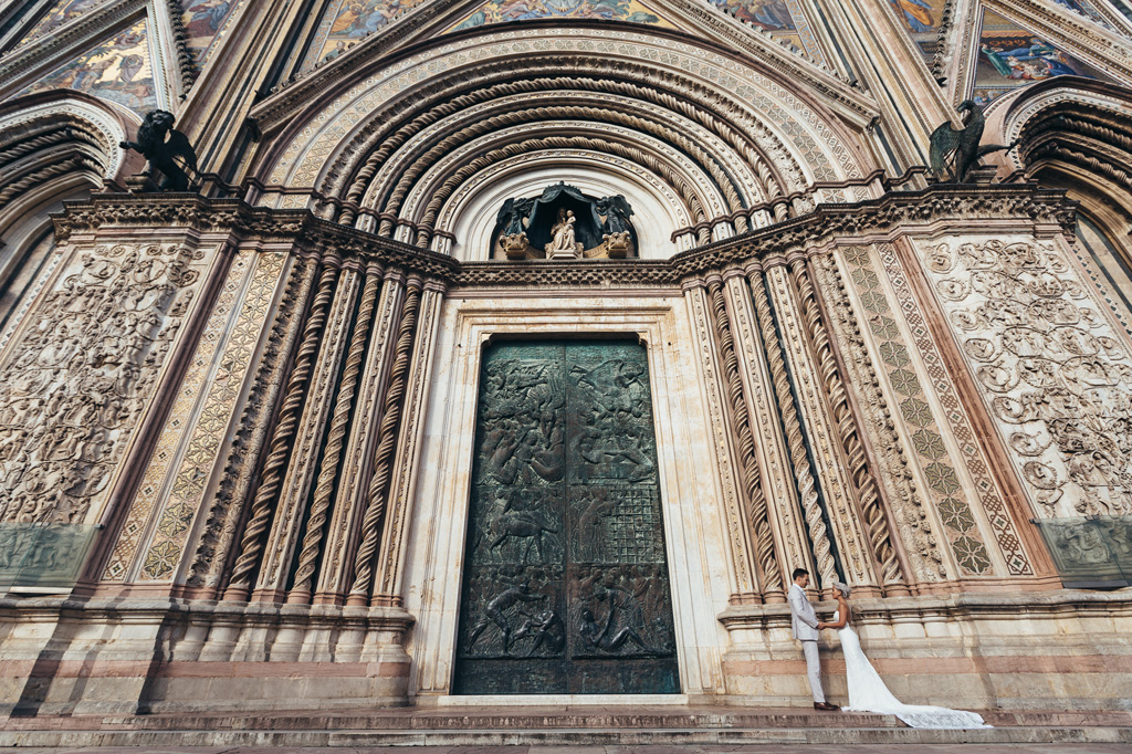 Una panoramica dell'Abbazia a Orvieto