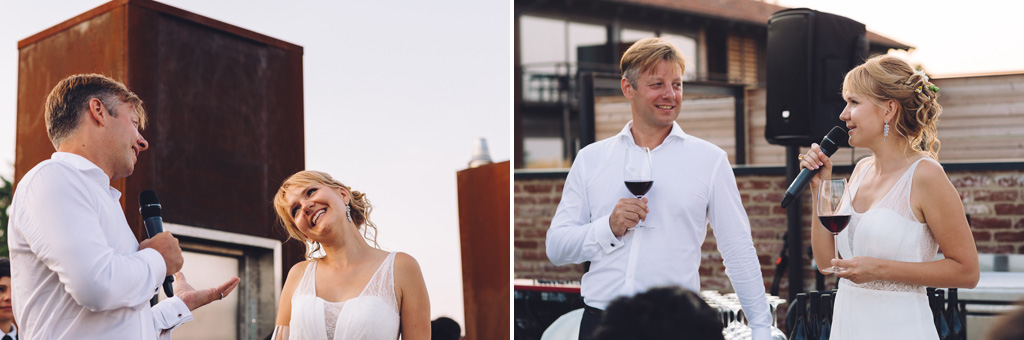 Fotografo Matrimonio Langhe Gli sposi enunciano un discorso agli invitati