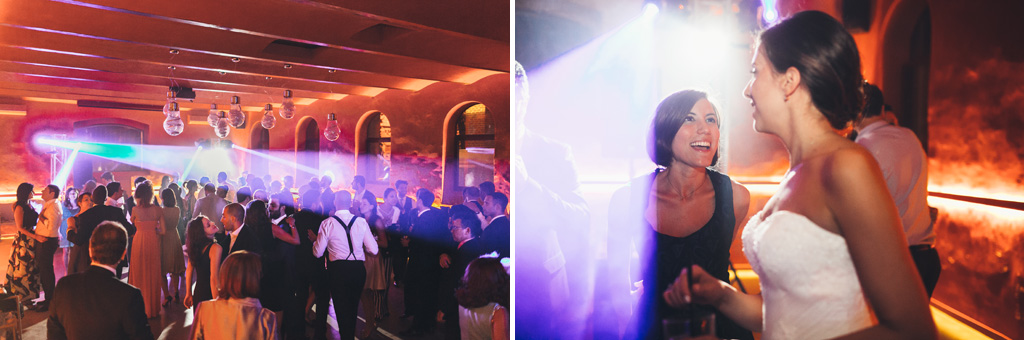 Fotografo Matrimonio Pavia Gli invitati danzano durante una serata di luci, musica e divertimento