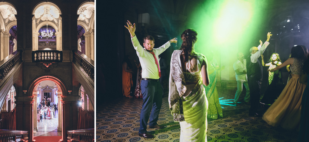 La sposa danza sotto le luci color smeraldo della ribalta