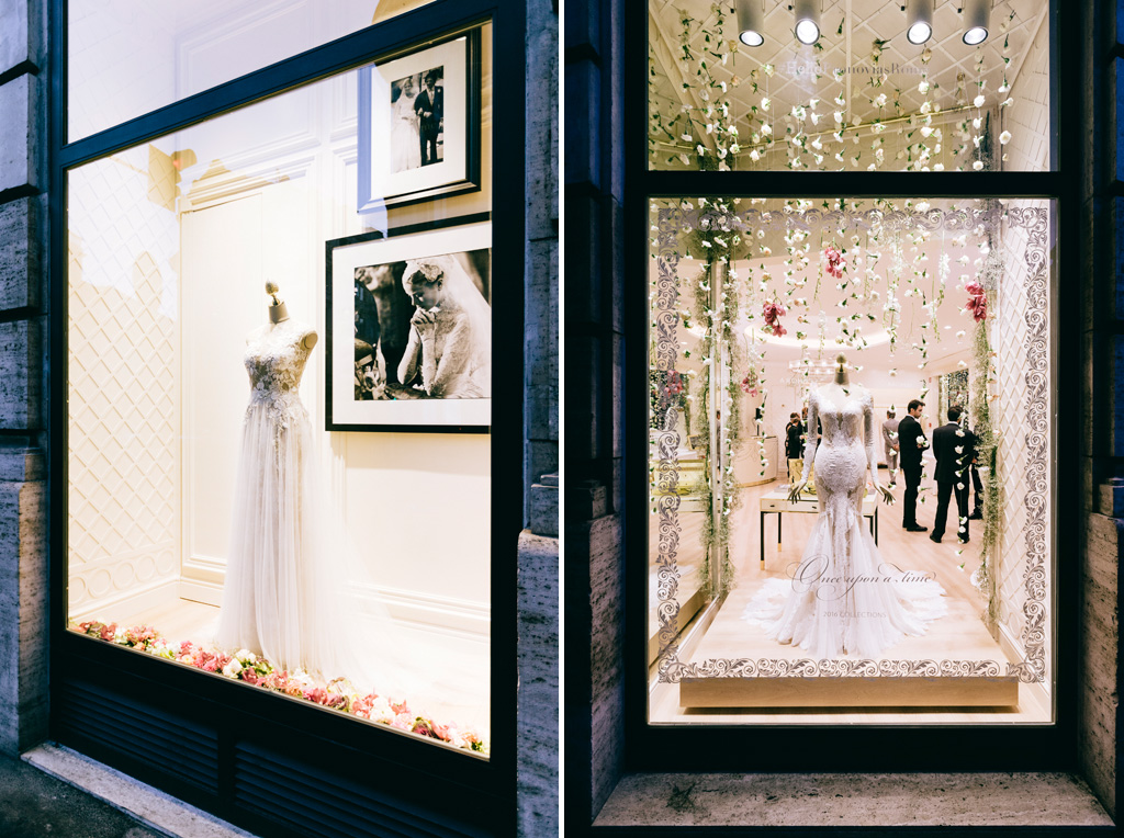 Inaugurazione Store Pronovias La vetrina della location