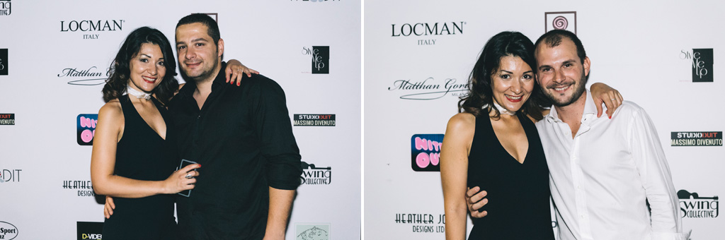 Evento Just Cavalli Gli invitati posano davanti al photocall