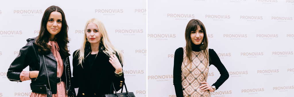 Inaugurazione Store Pronovias Alcune invitate posano durante il Photocall