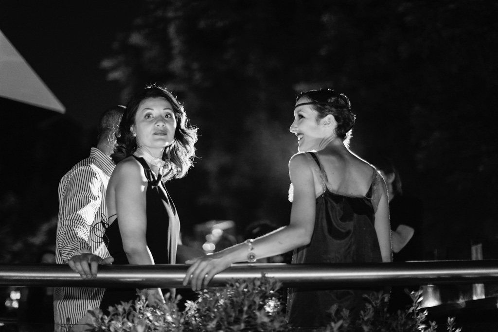 Evento Just Cavalli Una partecipante alla festa Just Cavalli è ritratta dal fotografo