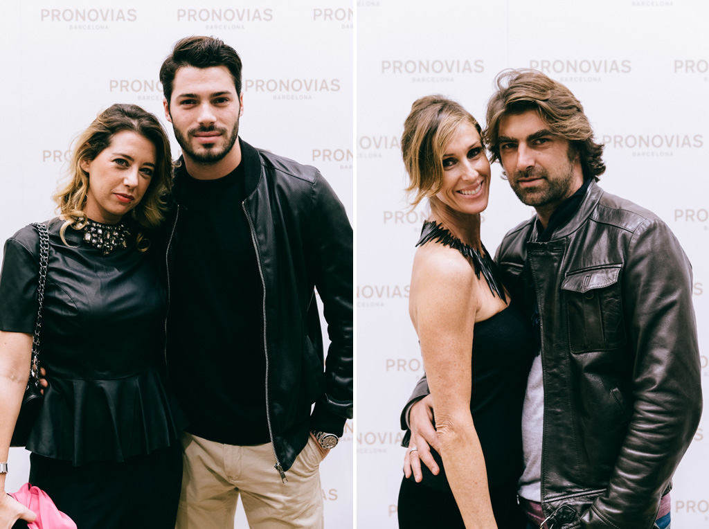 Inaugurazione Store Pronovias Gli ospiti posano durante l'inaugurazione del negozio Pronovias per il Photocall
