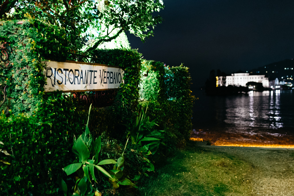 Isola dei Pescatori L'insegna del ristorante Verbano
