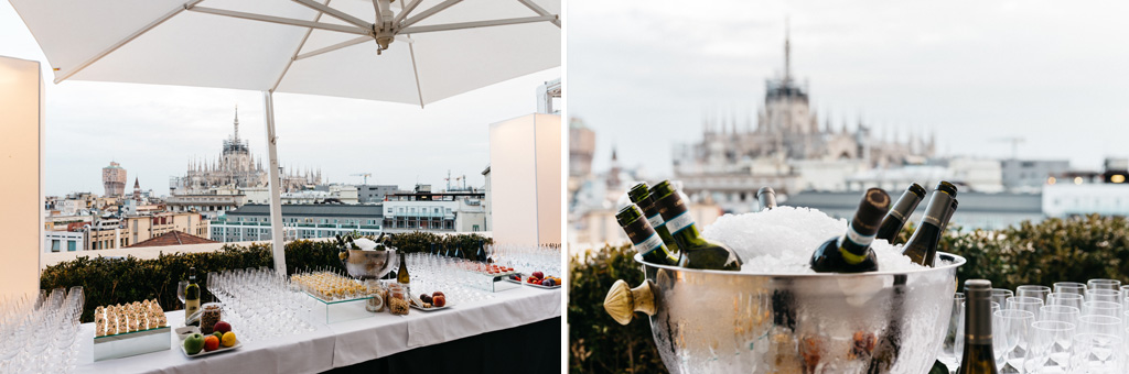 Di.Gi International Due dettagli dell'aperitivo organizzato per gli ospiti