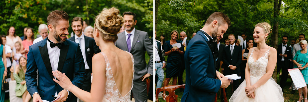 Fotografo Matrimonio Convento Dell'Annunciata Medole Lo sposo legge le sue promesse alla sposa