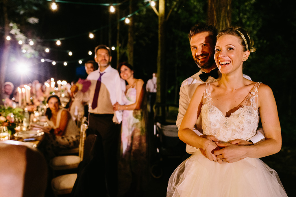 Fotografo Matrimonio Convento Dell'Annunciata Medole Gli sposi felici durante il ricevimento