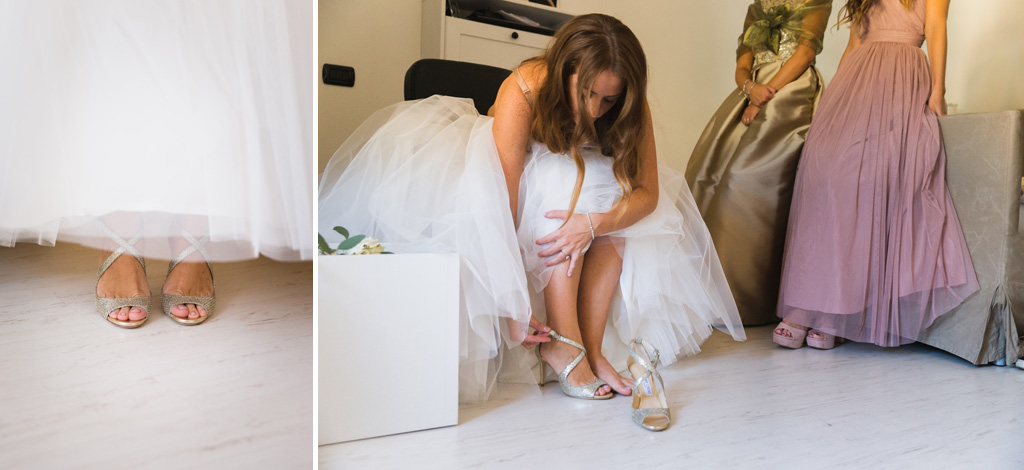 Wedding Photographer Como Lake La sposa indossa le scarpe
