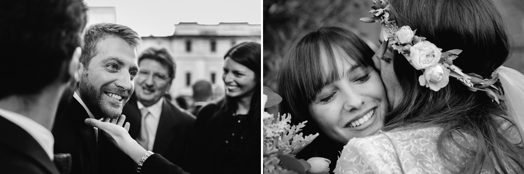 Wedding Photographer Como Lake Gli sposi salutano gli invitati dopo la cerimonia
