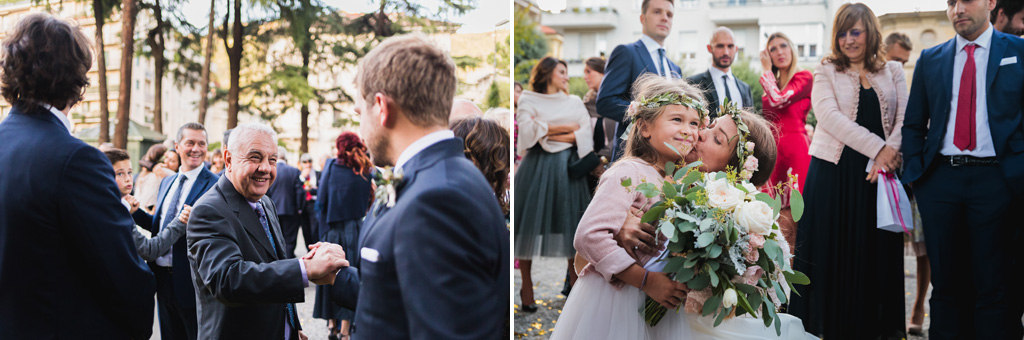 Wedding Photographer Como Lake Federico e Carola salutano gli invitati