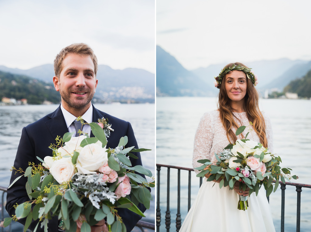 Wedding Photographer Como Lake Ritratto degli sposi sul Lago di Como