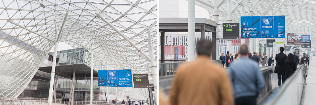 Fotografo Eventi Fiera Milano L'ingresso per accedere alla fiera del vetro