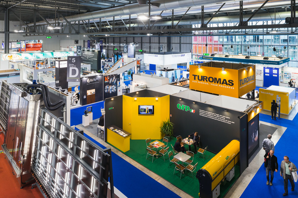 Fotografo Eventi Fiera Milano Uno scorcio dall'alto della fiera del vetro