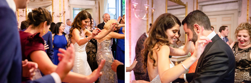 Fotografo Matrimonio Lago di Como Hilton Villa Parravicini Revel Gli sposi ballano divertiti