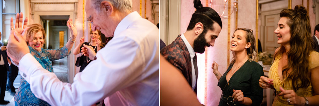 Fotografo Matrimonio Lago di Como Hilton Villa Parravicini Revel Gli invitati ballano con gioia