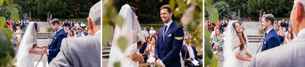 Wedding Photographer Como Lake Villa Pizzo Villa d'Este Tom e Indigo durante la cerimonia civile