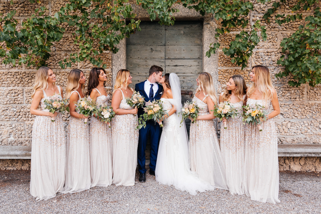Wedding Photographer Como Lake Villa Pizzo Villa d'Este Gli sposi e le damigelle