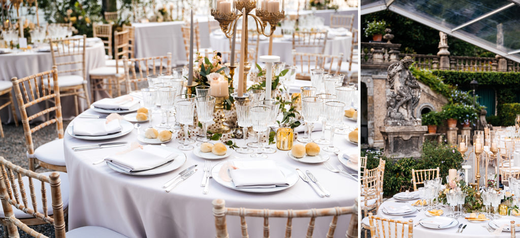 Wedding Photographer Como Lake Villa Pizzo Villa d'Este Allestimento dei tavoli a Villa Pizzo