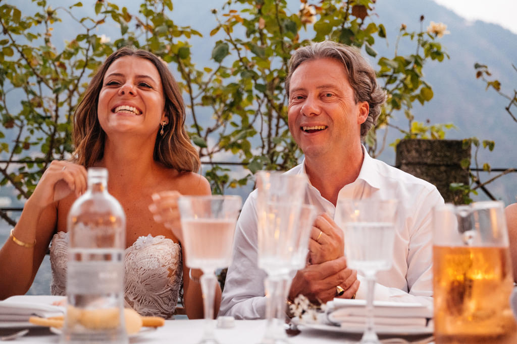 Wedding Photographer Como Lake Villa Pizzo Villa d'Este La sposa e il padre al ricevimento