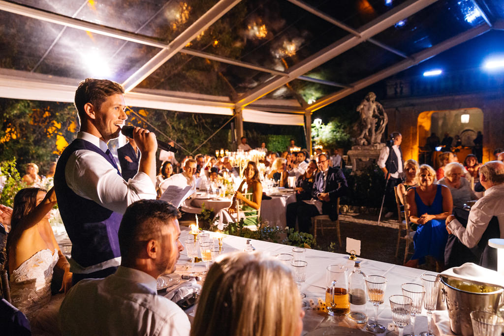 Wedding Photographer Como Lake Villa Pizzo Villa d'Este Il discorso dello sposo al ricevimento