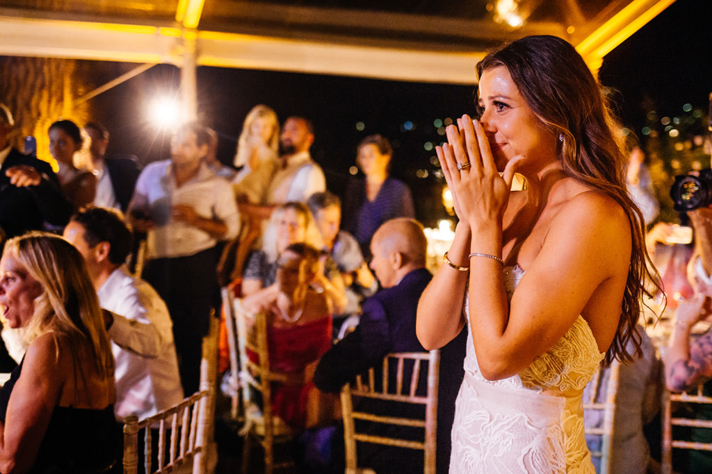 Wedding Photographer Como Lake Villa Pizzo Villa d'Este La sposa si commuove ascoltando il discorso del padre