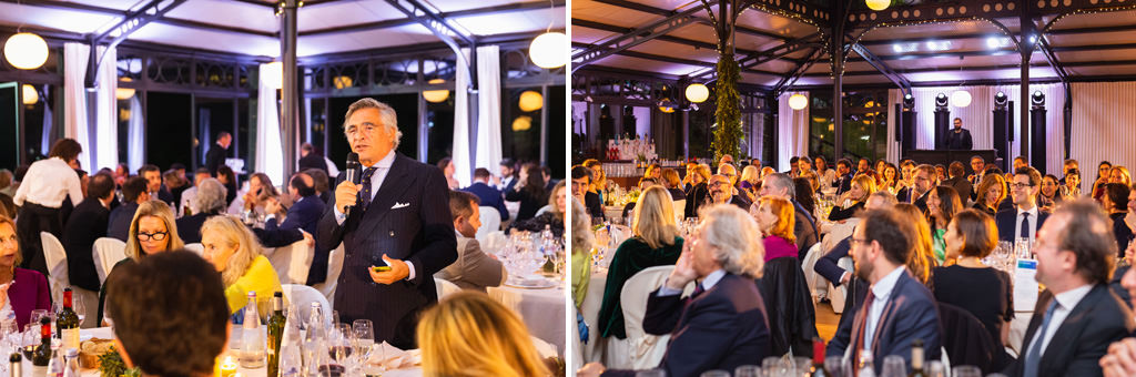 Fotografo Cena di Gala Casa Gobbato Convegno Antitrust Treviso 2 Riccardo Raffaelli enuncia un discorso agli ospiti durante la cena di Gala presso