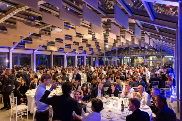 Uno scorcio della splendida location di Villa Necchi Campiglio che ospita la cena di gala dell'EUGA documentata dl fotografo di cene aziendali Alessandro Della Savia
