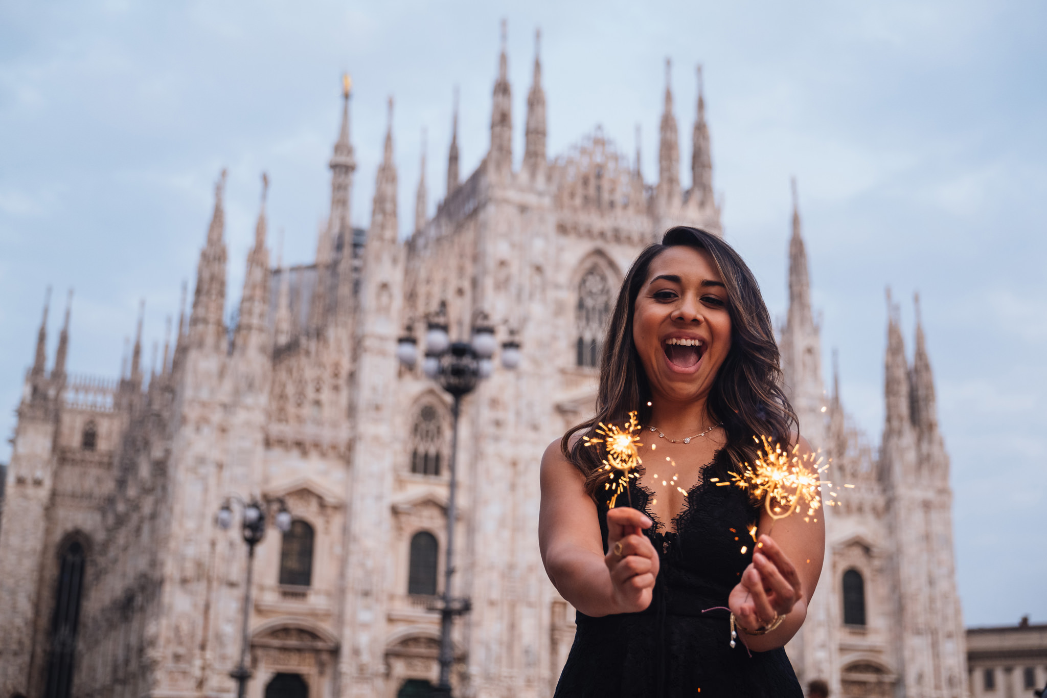 fotografo ritratto coppia milano duomo