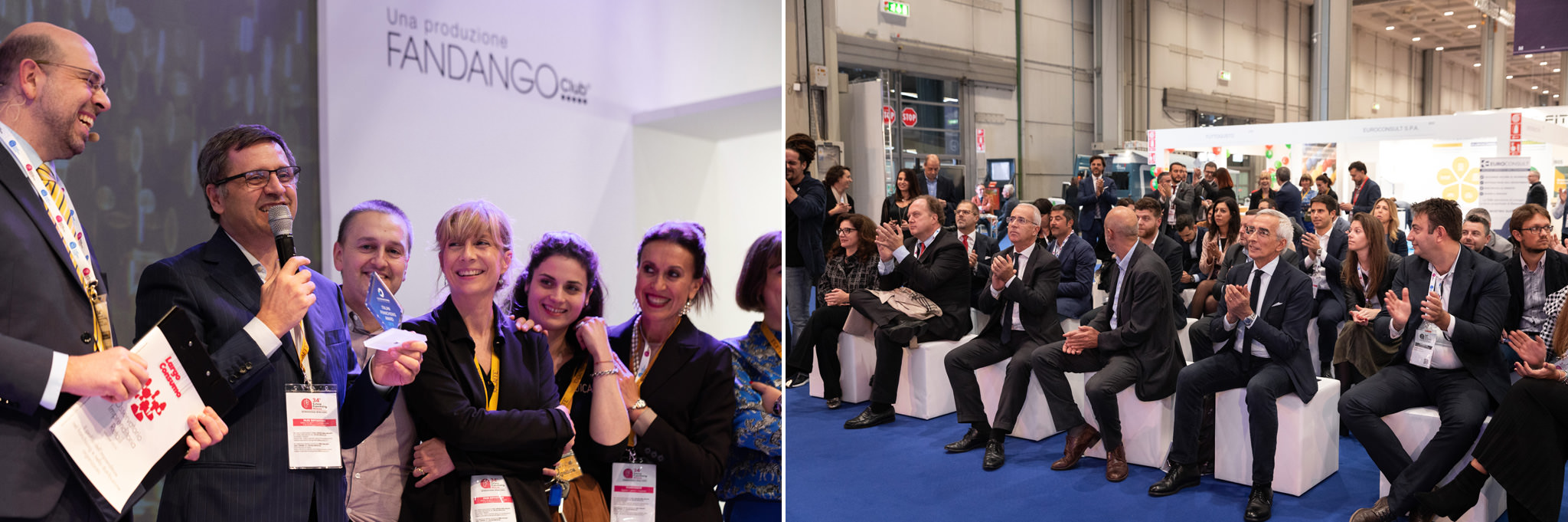 Fotografo Eventi Esclusivi Aziendali Fiera Milano Assofranchisin IlpubblicoapplaudeilvincitoredelpremioAssofranchising