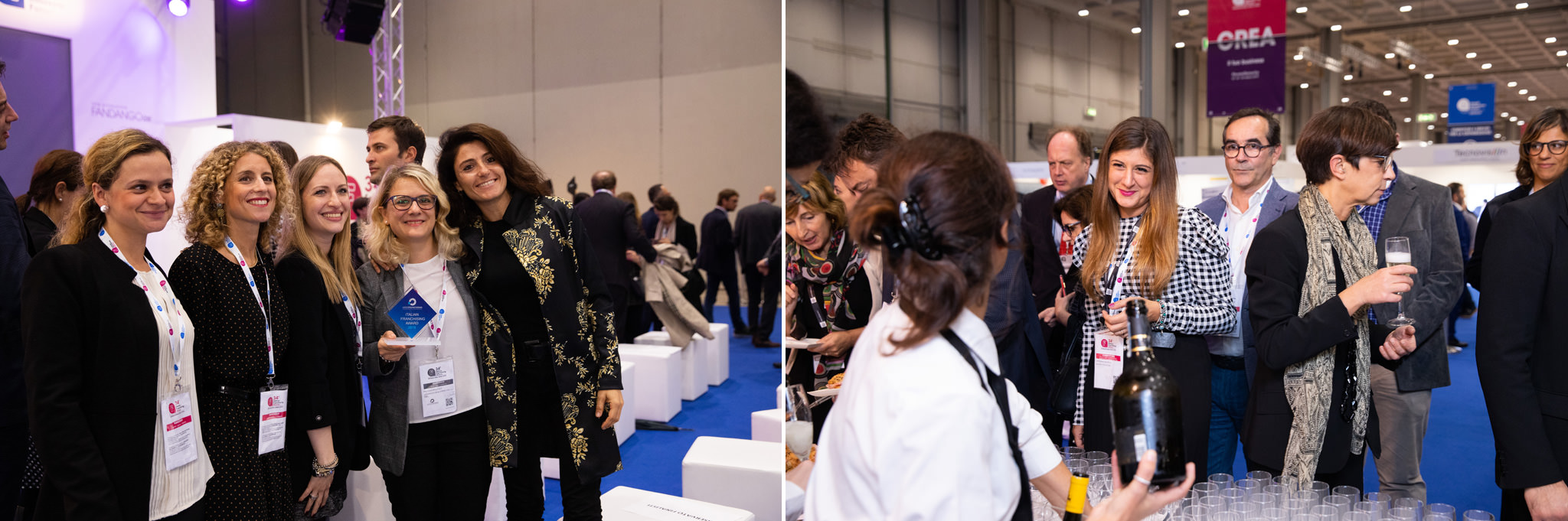 Fotografo Eventi Esclusivi Aziendali Fiera Milano Assofranchisin I partecipanti s'intrattengono con alcune foto di gruppo presso Fieramilanocity