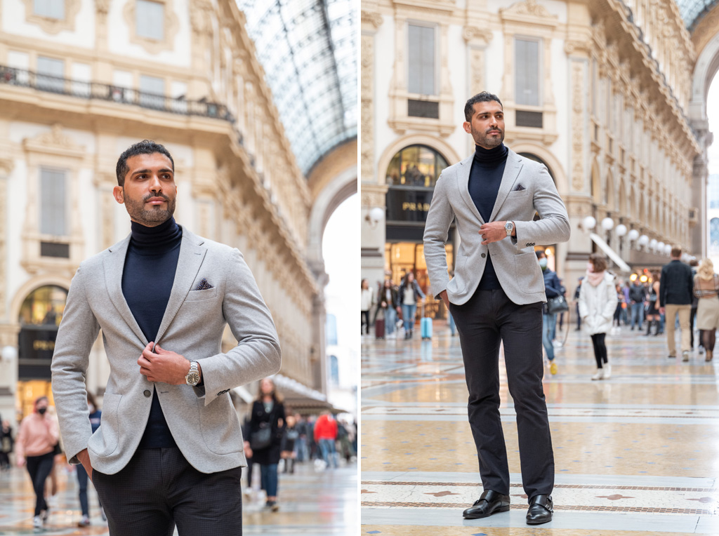 Un ragazzo elegante a Milano