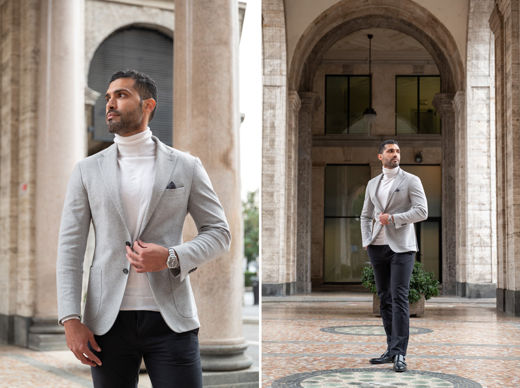 Un ragazzo elegante a Milano