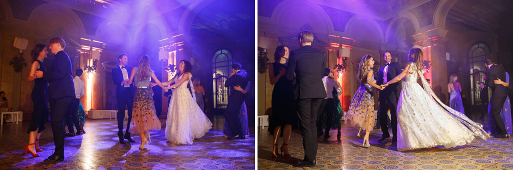 Una sposa che si diverte ballando