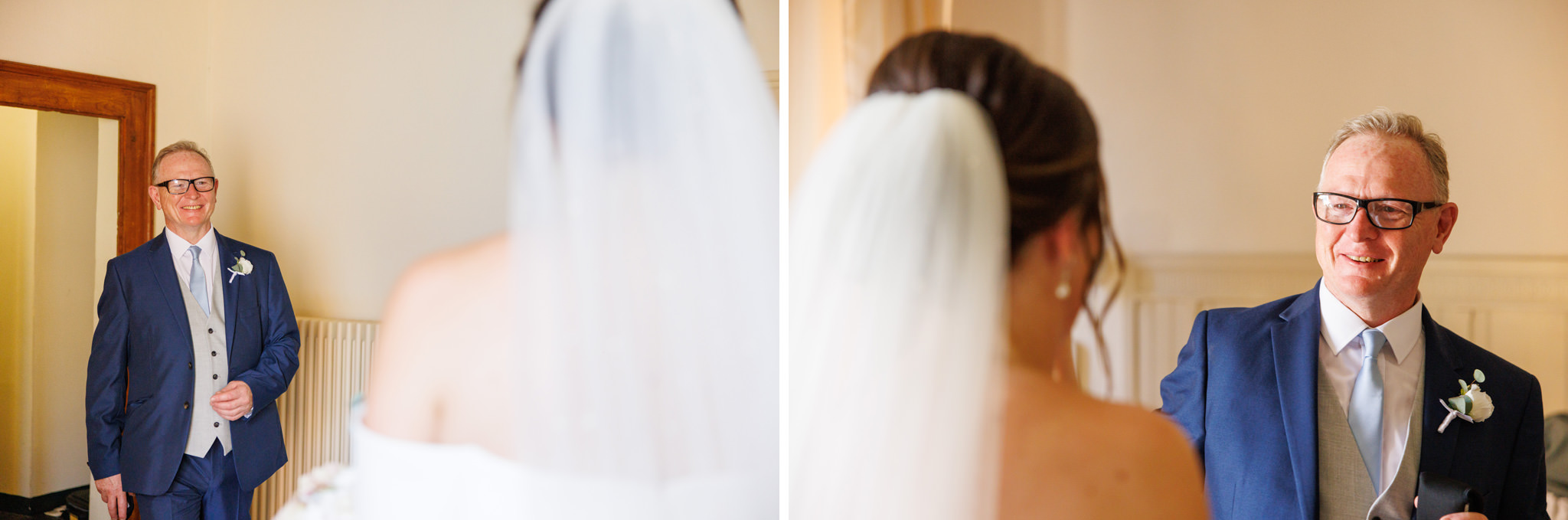 Destination Wedding Photographer Como Una sposa e suo padre durante la preparazione del matrimonio