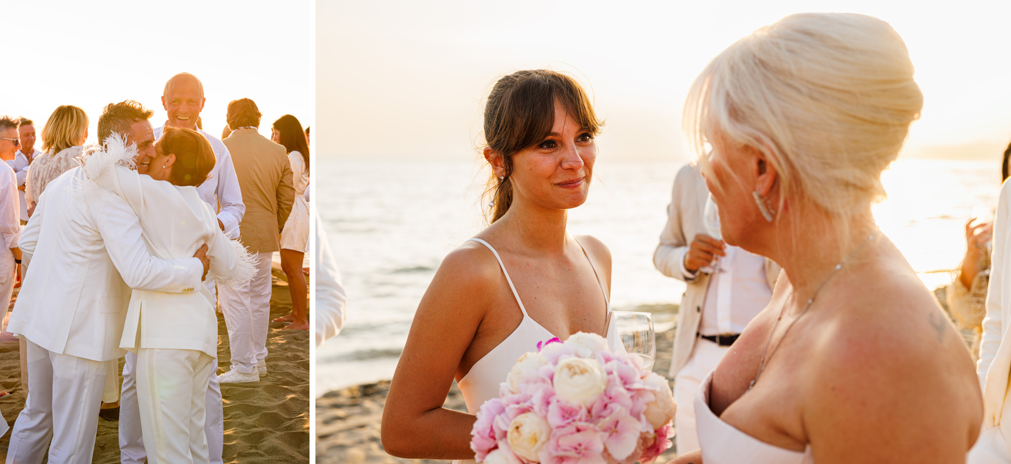 Destination Wedding Tuscany Un invitato che saluta la sposa il giorno del suo matrimonio