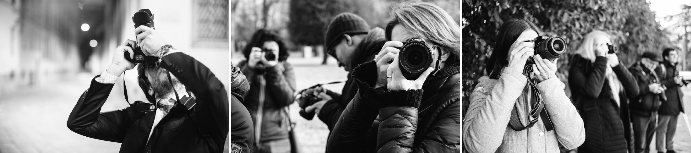 pratica del corso di fotografia all'aperto
