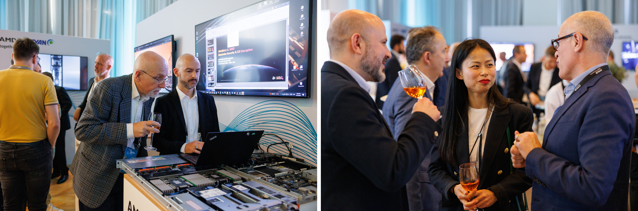 foto evento AMD foto di invitati che fanno break durante l'evento AMD