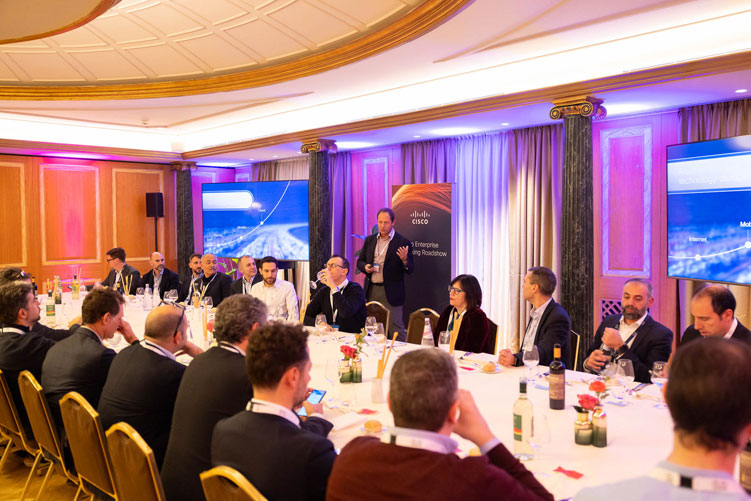 event business photography Cisco evento aziendale networking roadshow Westin Palace Milano